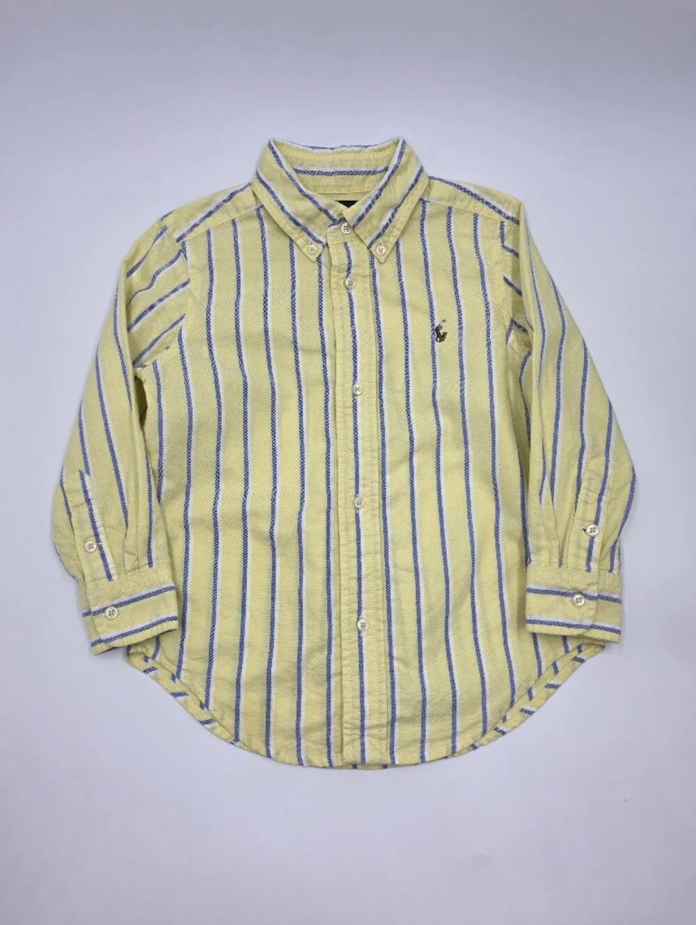 Ralph Lauren boys' yellow striped oxford button down shirt size 3T